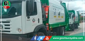 Alcaldesa de Yarinacocha presenta dos camiones compactadores nuevos para ampliar ruta de recojo de basura en el distrito