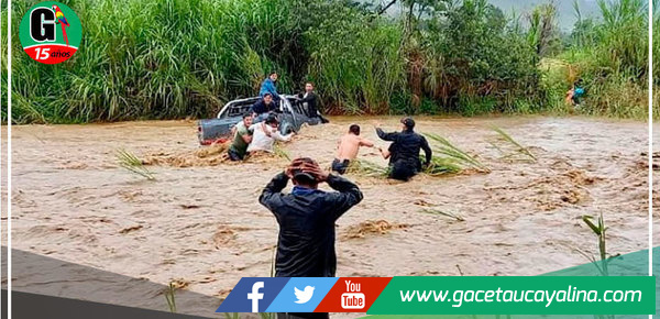Se desborda Río en Satipo debido a fuertes lluvias y afecta a varios sectores 