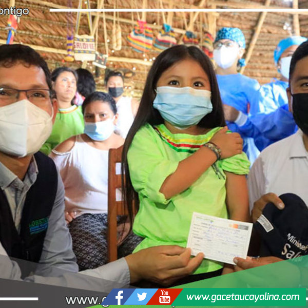 Más de 100 niñas y niños nativos de Caballococha fueron vacunados contra la COVID-19