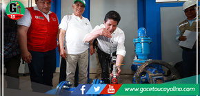 Presidente Castillo inspecciona junto a Ministro de Vivienda obra de agua potable en Manantay