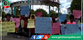 Pobladores de Santa Clara de Uchunya hicieron plantón en juzgado civil de Campo Verde