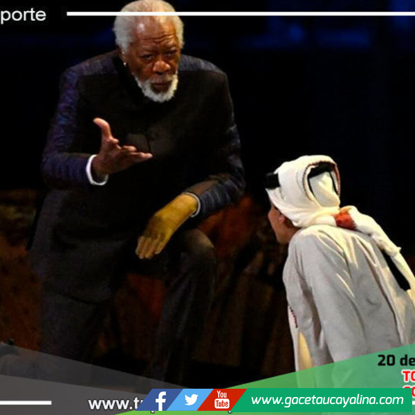 Morgan Freeman participó en la inauguración del Mundial con un mensaje de igualdad y respeto