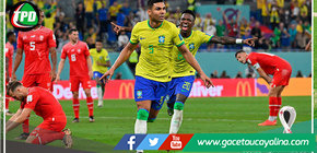 Con gol de Casimiro Brasil se clasifica a octavos de Final