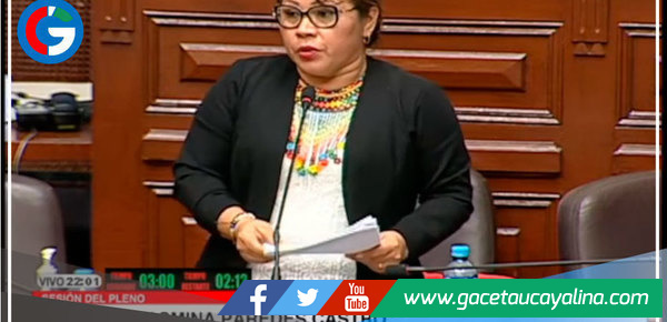 Congresista ucayalina pide que se incluya aumento de sueldos para auxiliares de educación