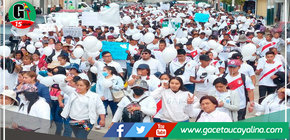 Miles de ciudadanos marcharon por la paz en la ciudad de Huancayo