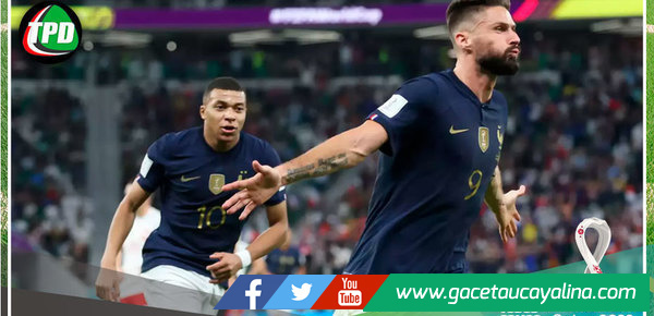 Con goles de Oliver Giroud y doblete de Embape Francia le gana a Polonia pasa a cuartos de final