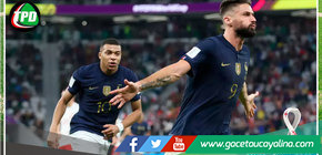 Con goles de Oliver Giroud y doblete de Embape Francia le gana a Polonia pasa a cuartos de final