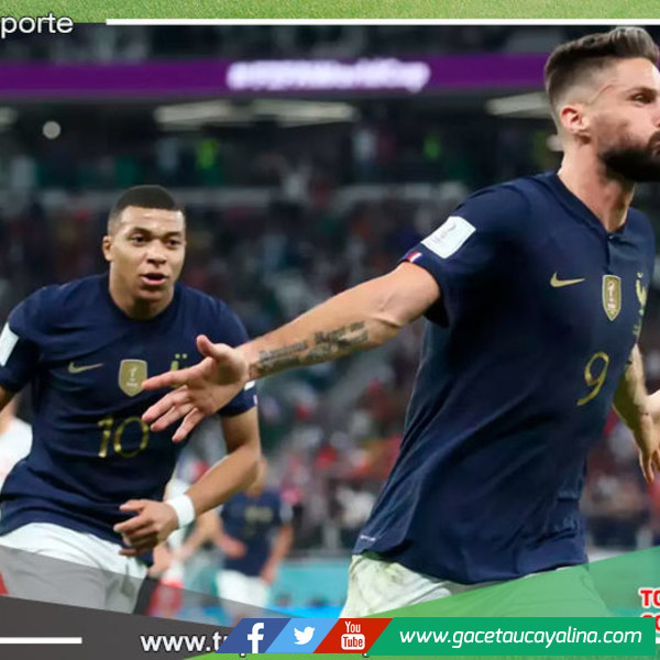Con goles de Oliver Giroud y doblete de Embape Francia le gana a Polonia pasa a cuartos de final