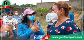 Bertha Barbarán y congresista visitan I.E. José Abelardo Quiñones