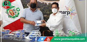 Sunarp Pucallpa donó insumos para impresión de tarjetas    a Municipalidad de Coronel Portillo