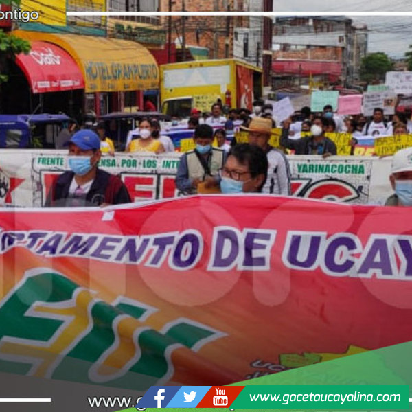 Ucayalinos marcharon hoy para pedir que se declare el Estado de Emergencia en la región