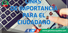 Gaceta Ucayalina y Aprosec te dan a conocer algunos Links de mucha importancia para el ciudadano