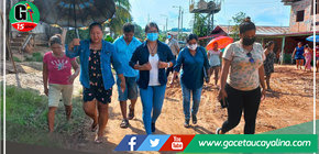 Alcaldesa de Yarinacocha: “Se dará mantenimiento a calles, limpieza de cunetas  y próximamente el alcantarillado en el A.H. Los Renacos”