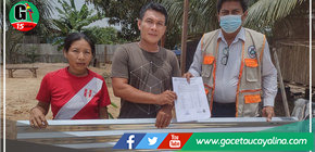 Llegó ayuda humanitaria a familia damnificada por incendio en Yarinacocha