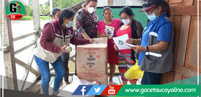 Continúa el reparto en caseríos y asentamientos humanos en Yarinacocha