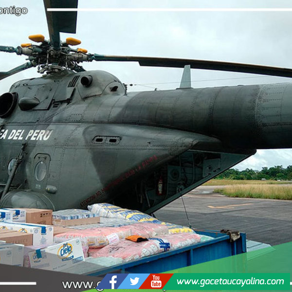 Qali Warma en acción conjunta con la FAP trasladan más de 12 toneladas de alimentos para escolares de Yurua