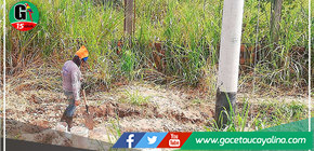 Empresa coloca más de 110 postes en carretera Federico Basadre