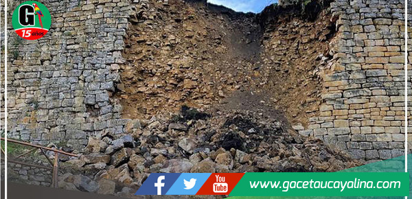 Parte de muro del complejo arqueológico Kuelap colapsó