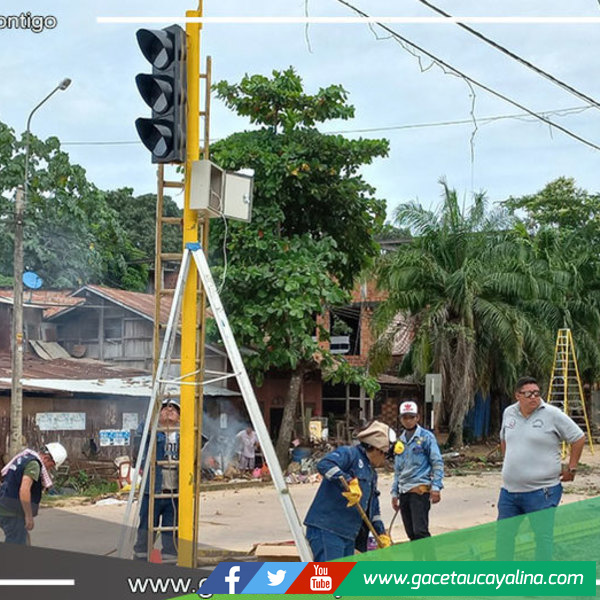 Entran en funcionamiento semáforos recién instalados por Municipalidad de Yarinacocha