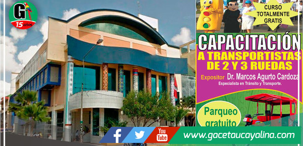 Capacitarán a transportistas los días 28 y 29 de abril en Teatro Municipal de Pucallpa