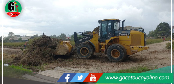 Municipalidad de Yarinacocha abre vía principal en Asociación Mario Martínez