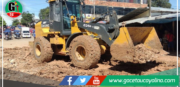 Obras en bulevar de Yarinacocha siguen su curso