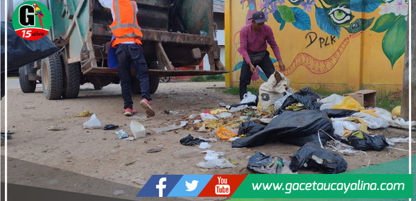 Atendiendo solicitud de vecinos municipio elimina acopio informal cerca de I.E.I. Niño Dios 