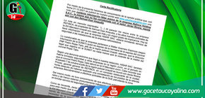 Gaceta Ucayalina envía Carta Rectificatoria a Empresa Refinca Holding S.A.C.