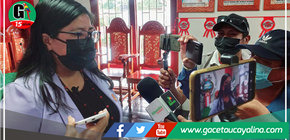 Después de licencia médica alcaldesa de Yarinacocha ofrece conferencia de prensa 