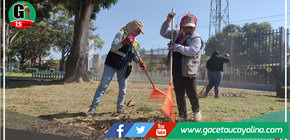 Se realiza mantenimiento al polideportivo El Bosque en Yarinacocha