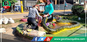 Se renuevan los diseños y estructuras que adornan el distrito de Yarinacocha