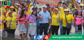 Mangna concentración en apoyo a Pacho Mendoza por el Movimiento "El Cacao" en Tahuania