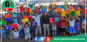 Continúa la entrega de Útiles Escolares en Manantay