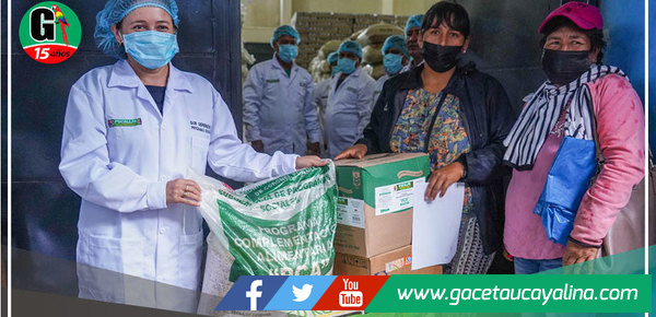 Comedores populares de Yarinacocha reciben primera dotación de insumos del año