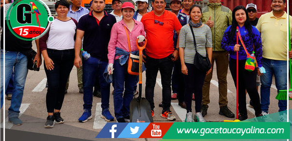 Cruzada por la Limpieza de Pucallpa logró multitudinaria participación de instituciones y población