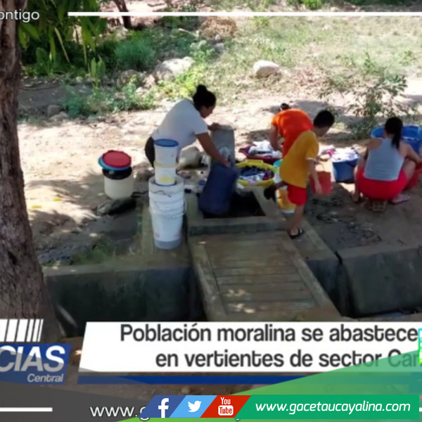 La comunidad moralina obtiene su suministro de agua 