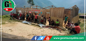 Fuertes vientos dejan sin escuela a niños del alejado poblado de Pura