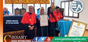 "CIESART" otorga el título "Doctora Honoris Causa" a Kimberly Ann Silva por su labor humanitaria en Perú