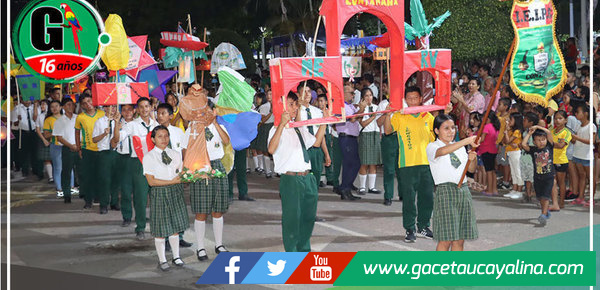 Contamana celebra el 123 Aniversario de la Provincia de Ucayali con un vibrante corso pasacalle