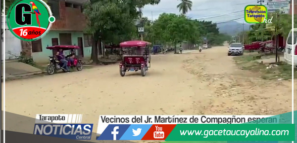 Vecinos del Jr. Martínez de Compagñón esperan el asfalto y alcantarillado 