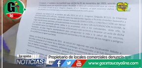 Propietarios comerciales de Tarapoto son afectados por construcción