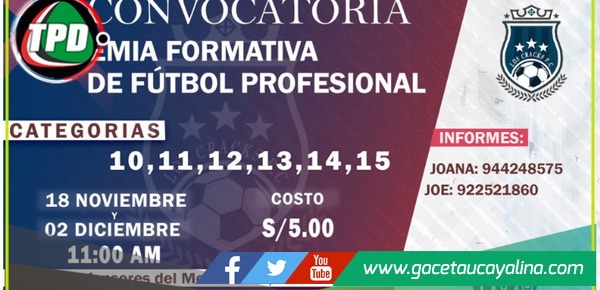 Convocatoria de Fútbol para niños en Chorrillos, Lima. 