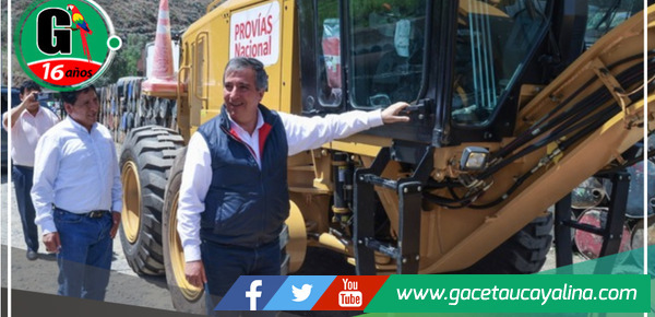 MTC entrega maquinarias pesadas a Provías Huánuco