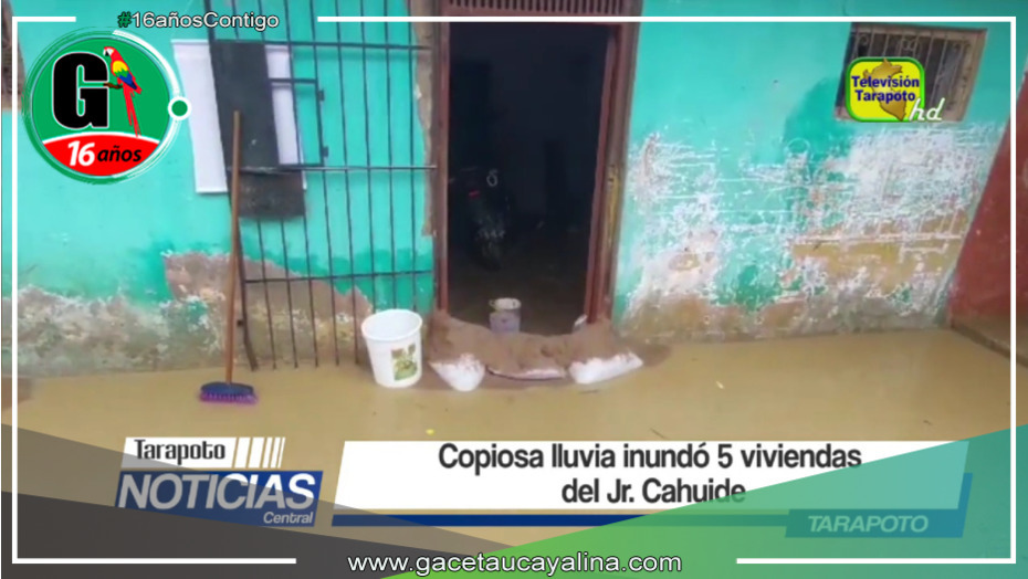 Inundaciones en Tarapoto: 5 viviendas afectadas por lluvia