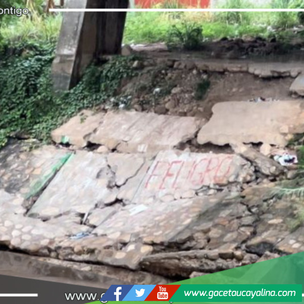 Puente Atumpampa en San Martín sigue en constante deterioro