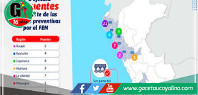 Sector Transportes ejecuta 52 puentes en 8 regiones como medida preventiva 