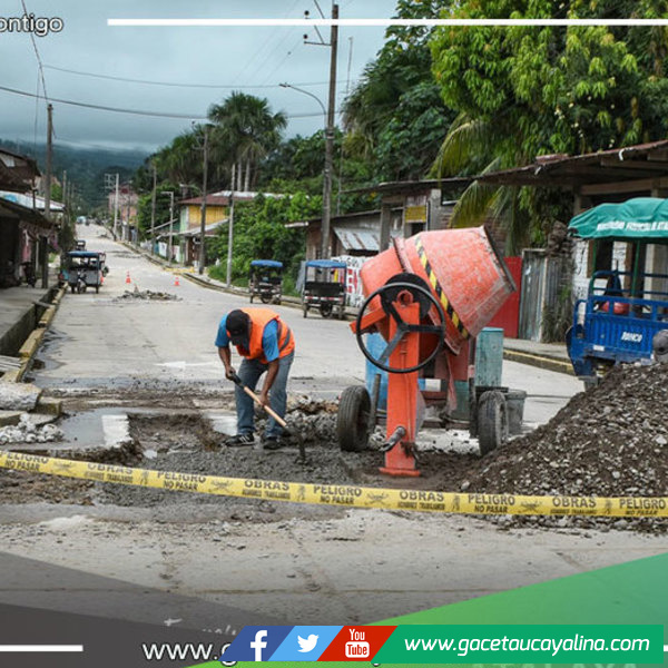 Municipalidad de Atalaya Avanza en el Resane de la Calle Dorian Campos