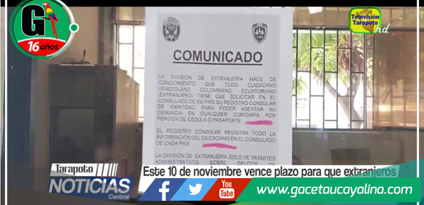 Plazo para regularizar situación migratoria vence mañana