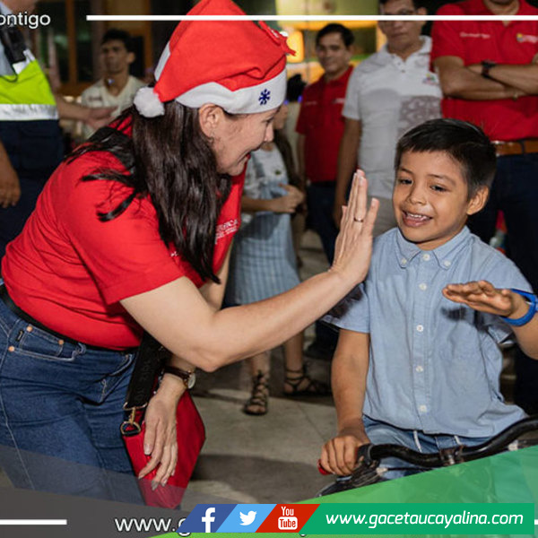 Alcaldesa Janet Castagne comparte mensaje de paz y solidaridad en Coronel Portillo durante festividades navideñas