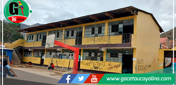 Huánuco: Escolares de un colegio continúan en local declarado dos veces en emergencia